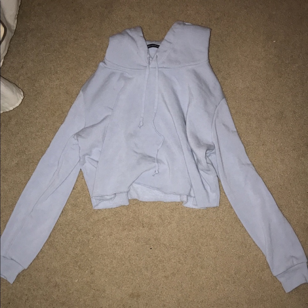 baby blue brandy melville cropped sweatshirt
